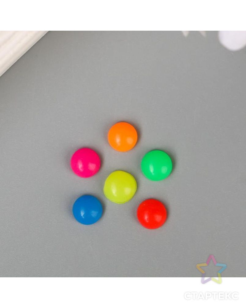 Топсы для творчества пластик "Разноцветные кружочки" глянец набор 30 шт 0,6х0,6 см арт. СМЛ-94975-1-СМЛ0005191012 1