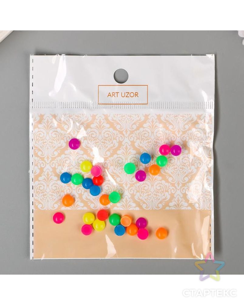 Топсы для творчества пластик "Разноцветные кружочки" глянец набор 30 шт 0,6х0,6 см арт. СМЛ-94975-1-СМЛ0005191012 4
