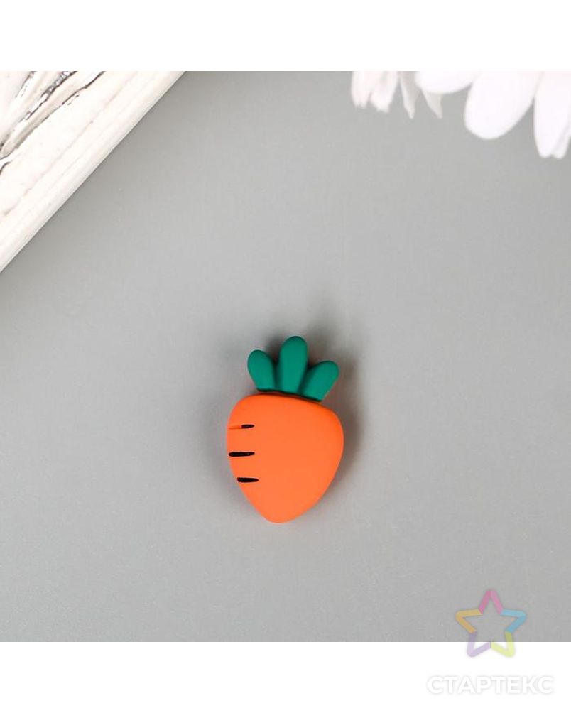 Декор для творчества пластик "Морковка" набор 10 шт 2,2х1,4 см арт. СМЛ-94995-1-СМЛ0005191032 1