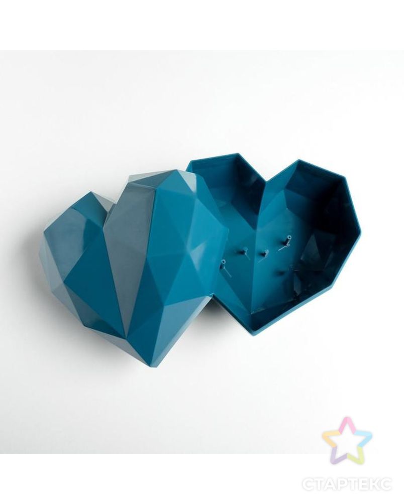 Подарочная коробка «Синее сердце», 18 × 18 × 12.5 см арт. СМЛ-105431-1-СМЛ0005195140 4