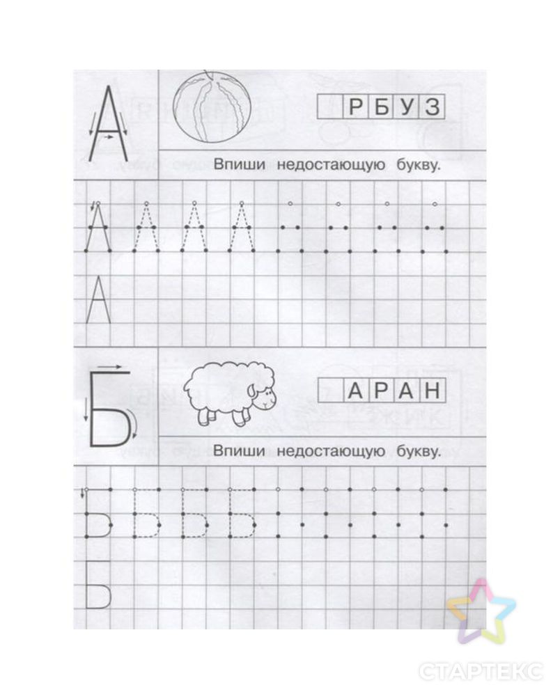 Пишем печатные буквы в тетради