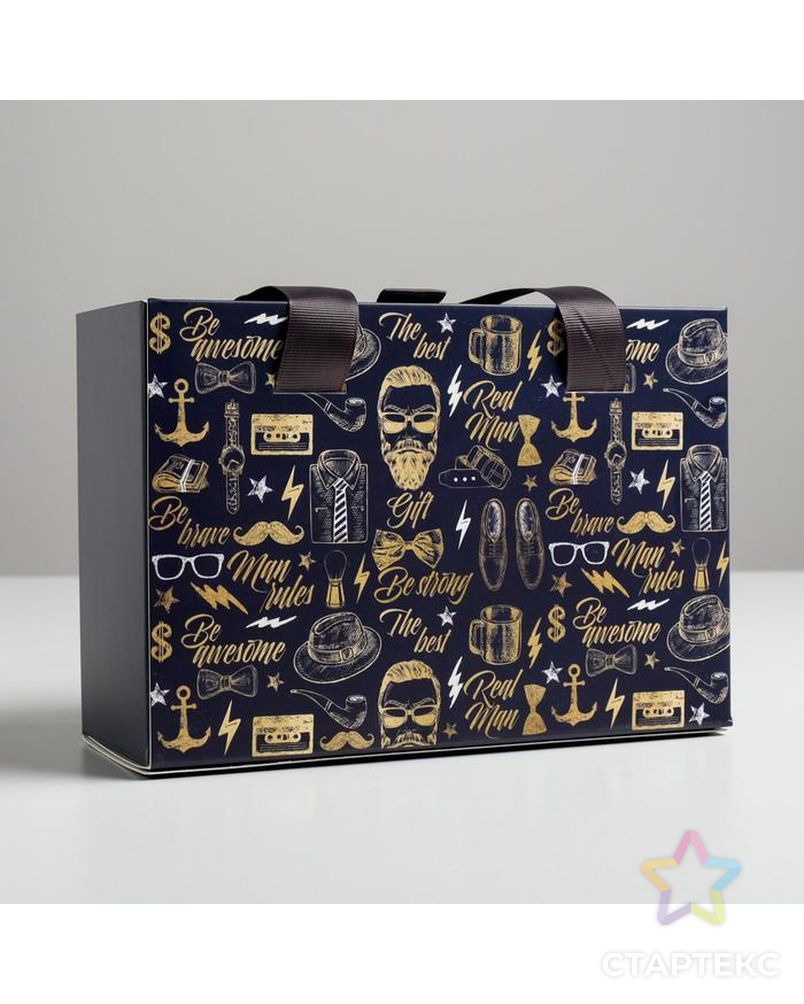 Коробка подарочная «Джентельмен», 22 × 15 × 8 см арт. СМЛ-117865-1-СМЛ0005205152 2