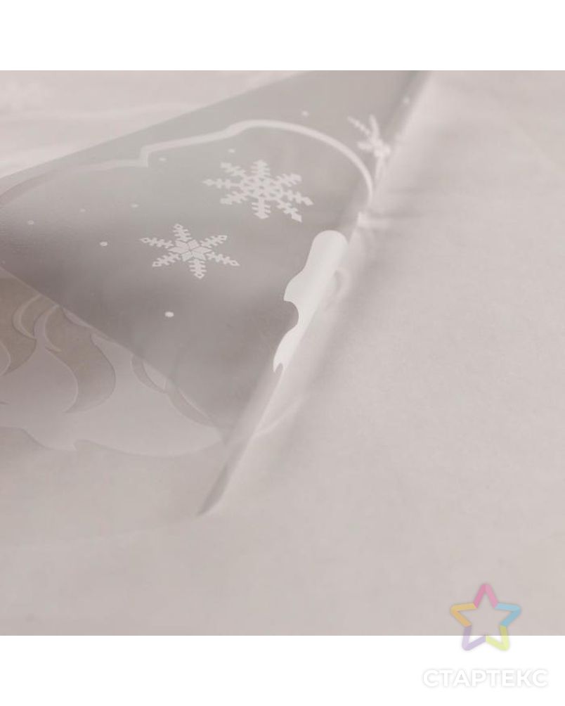 Набор наклеек "Белые снежинки" Дед Мороз, 34,3 х 35,6 см арт. СМЛ-226430-1-СМЛ0005205866 2