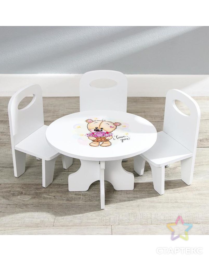 Набор стол+стулья, серия «Мишутки» арт. СМЛ-127610-1-СМЛ0005206340 1