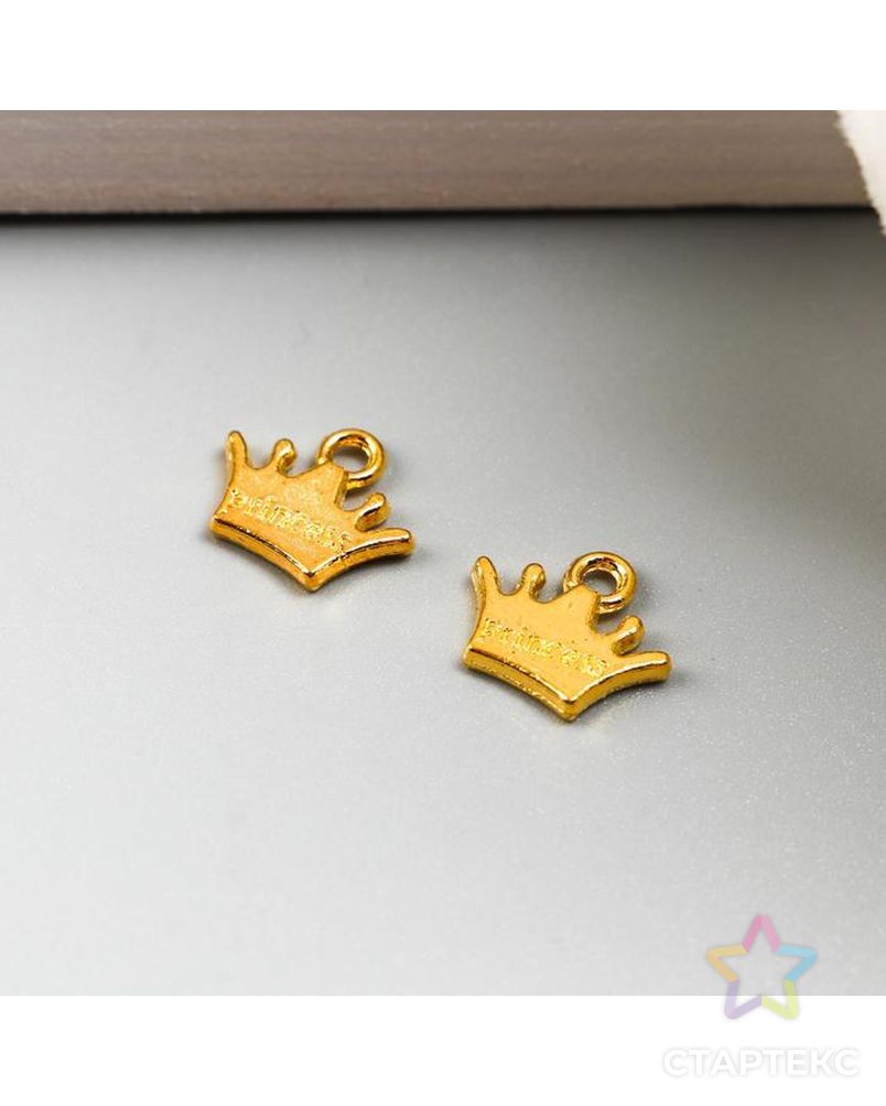 Подвеска "Корона принцессы" 1х1,2 см цвет золото арт. СМЛ-139442-1-СМЛ0005214819 3