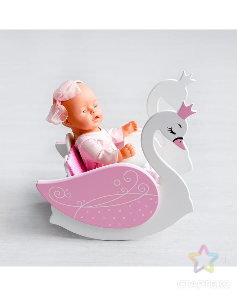 Игрушка детская «Изящный лебедь» 2в1 (стул для кормления с качалкой), коллекции «Shining Crown» арт. СМЛ-132669-1-СМЛ0005216838 2