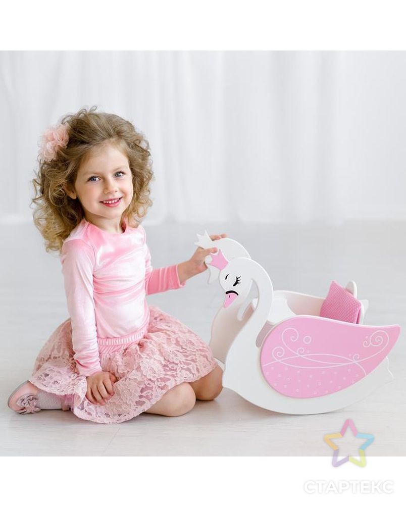 Игрушка детская «Изящный лебедь» 2в1 (стул для кормления с качалкой), коллекции «Shining Crown» арт. СМЛ-132669-1-СМЛ0005216838 4