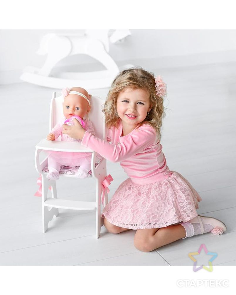 Игрушка детская: столик для кормления с мягким сидением, коллекция «Diamond princess» белый арт. СМЛ-90918-1-СМЛ0005216846 1