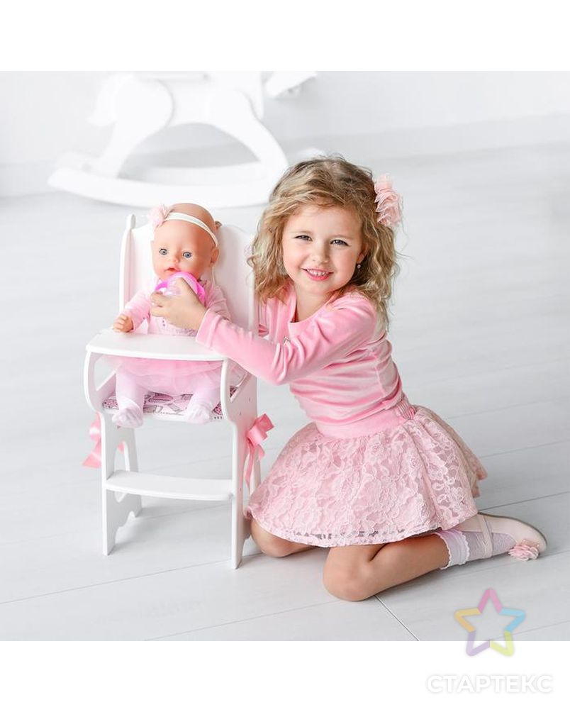 Игрушка детская: столик для кормления с мягким сидением, коллекция «Diamond princess» белый арт. СМЛ-90918-1-СМЛ0005216846 2