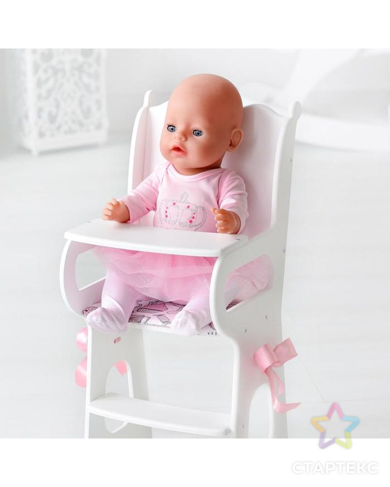 Игрушка детская: столик для кормления с мягким сидением, коллекция «Diamond princess» белый арт. СМЛ-90918-1-СМЛ0005216846 3