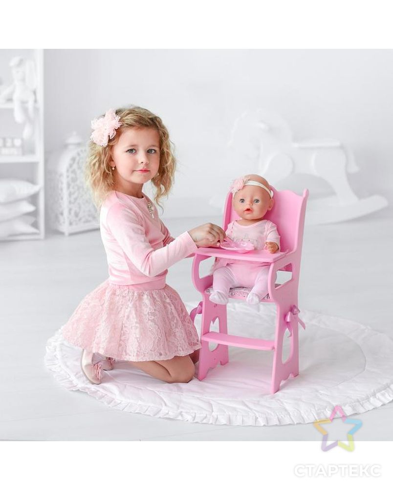 Игрушка детская: столик для кормления с мягким сидением, коллекция «Diamond princess» розовый арт. СМЛ-90919-1-СМЛ0005216847 1