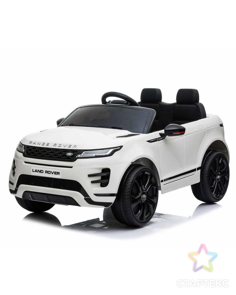 Электромобиль Range Rover Evoque, кожаное сидение, EVA колеса, цвет белый арт. СМЛ-137214-1-СМЛ0005217508 1