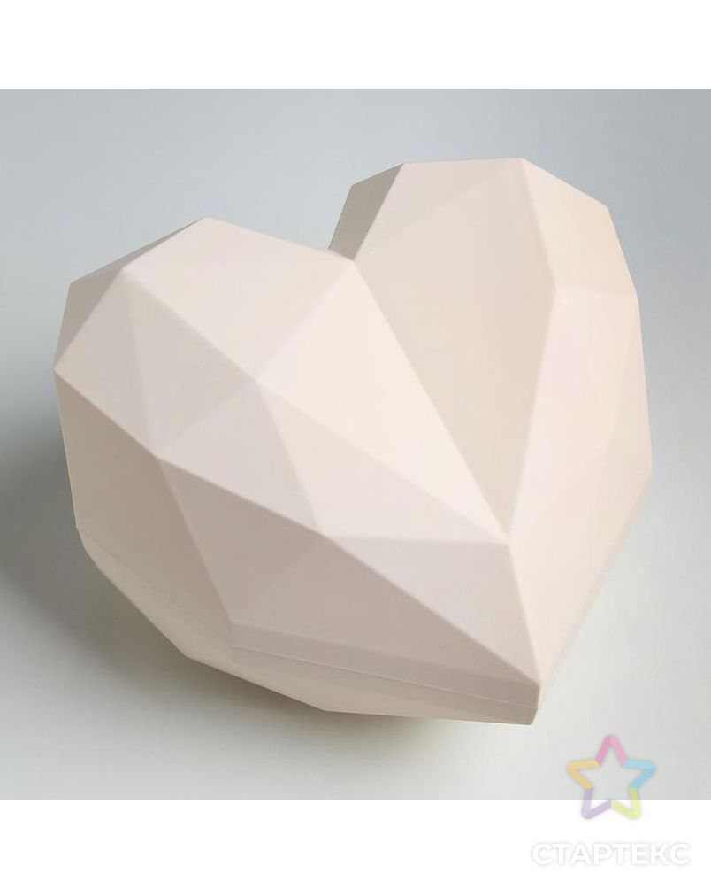 Подарочная коробка «Белое сердце» матовая, 25 × 25 × 18 см арт. СМЛ-125031-1-СМЛ0005218382 3