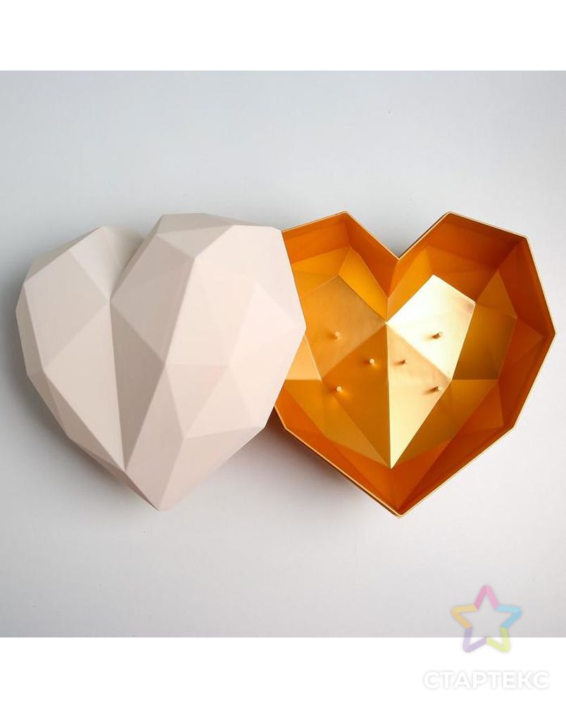 Подарочная коробка «Белое сердце» матовая, 25 × 25 × 18 см арт. СМЛ-125031-1-СМЛ0005218382 4