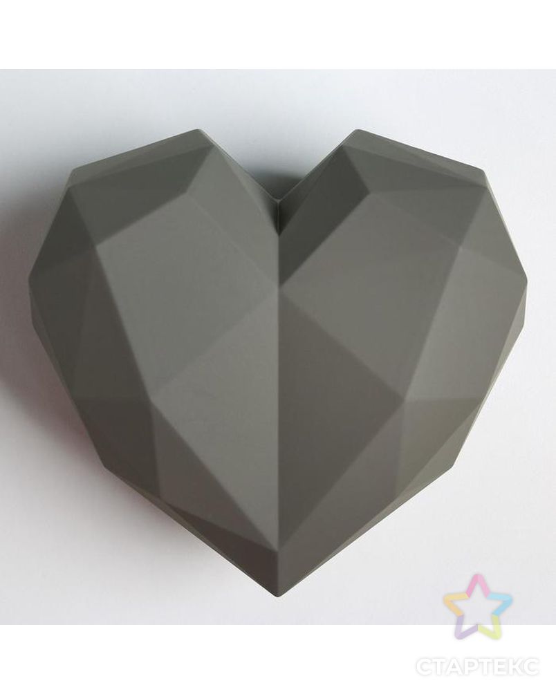 Подарочная коробка «Серое сердце» матовая, 18 × 18 × 12.5 см арт. СМЛ-125032-3-СМЛ0005218383 2