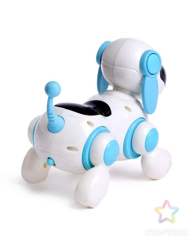 Собачка-робот «Умный Тобби», ходит, поёт, работает от батареек, цвет голубой арт. СМЛ-129239-1-СМЛ0005220358 3