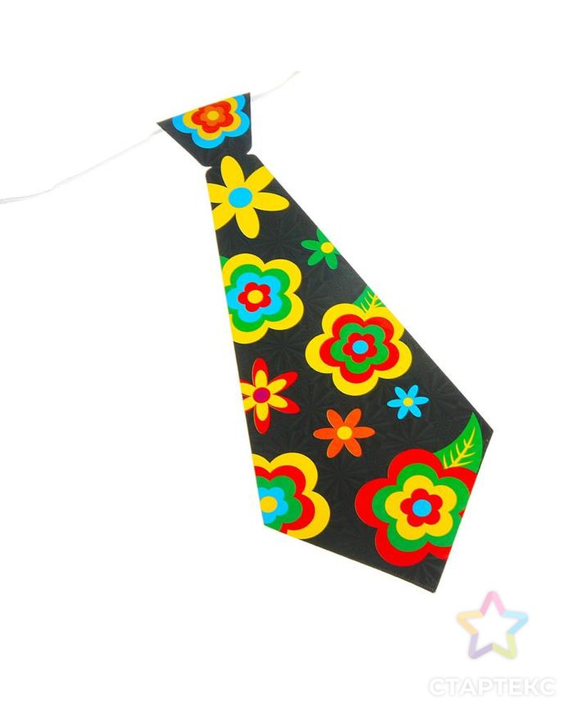Карнавальный галстук «Цветы», набор 6 шт., виды МИКС арт. СМЛ-90816-1-СМЛ0005220412