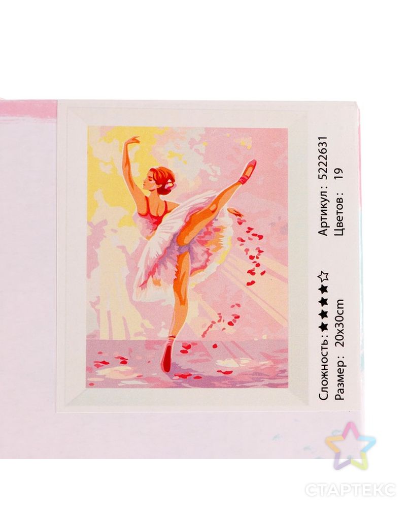 Картина по номерам на холсте с подрамником «Балерина» 20х30 см арт. СМЛ-208558-1-СМЛ0005222631 4