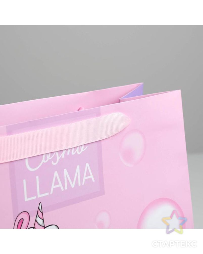 Пакет ламинированный квадратный Cosmo Llama, 30 × 30 × 12 см арт. СМЛ-132901-1-СМЛ0005226254 4