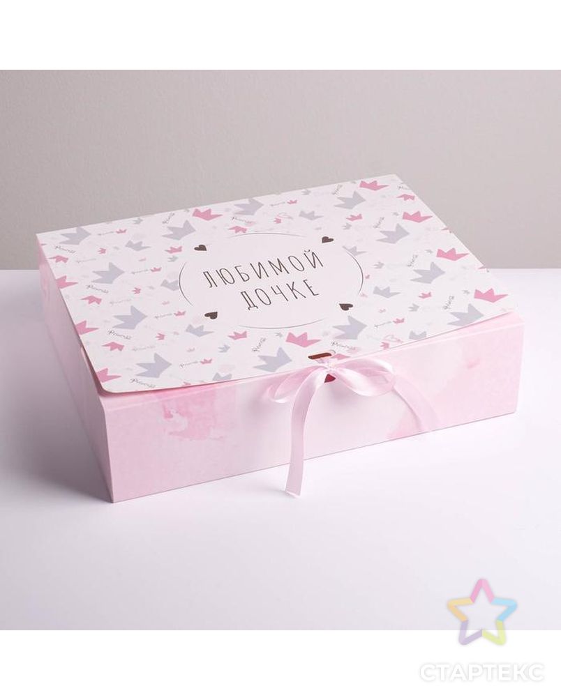 Коробка складная подарочная «Любимой дочке», 31 × 24,5 × 9 см арт. СМЛ-117783-1-СМЛ0005231311 1