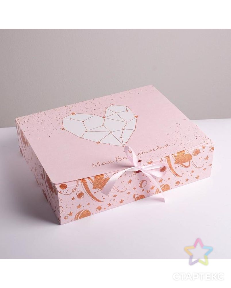 Коробка складная подарочная «С любовью», 16.5 × 12.5 × 5 см арт. СМЛ-117787-2-СМЛ0005231315 1