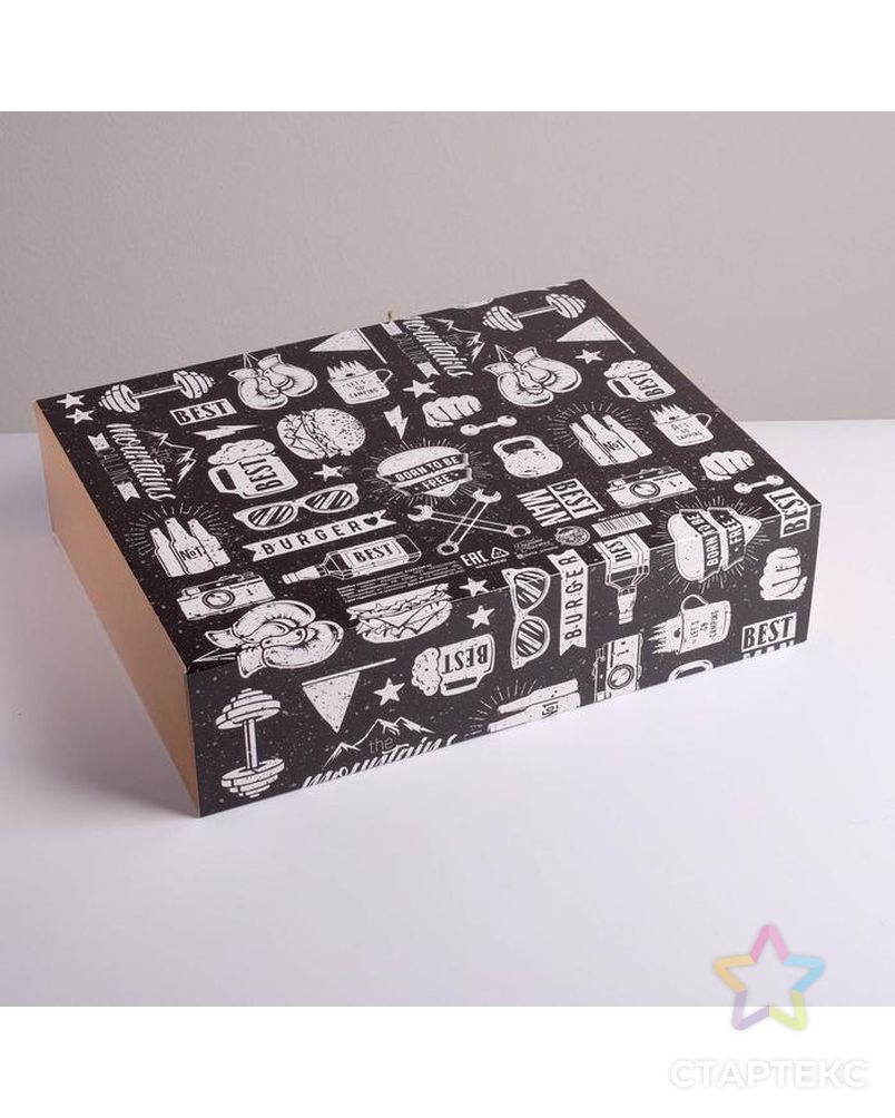 Коробка складная подарочная «Мужская», 31 × 24,5 × 9 см арт. СМЛ-117789-1-СМЛ0005231317 2