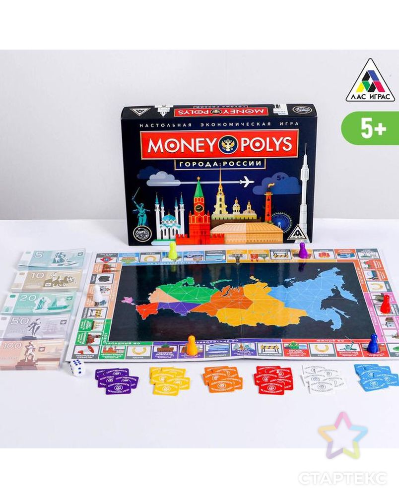 Экономическая игра «MONEY POLYS. Города России», 5+ арт. СМЛ-130245-1-СМЛ0005231523