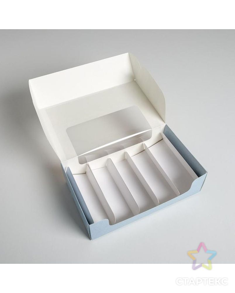 Коробка для эклеров с вкладышами - 5 шт With love, 25,2 х 15 х 7 см арт. СМЛ-107974-1-СМЛ0005233288 3