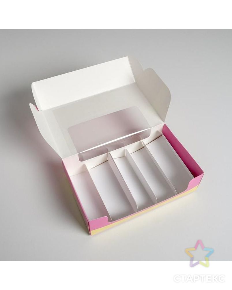 Коробка для эклеров с вкладышами - 5 шт "Perfect tasty", 25,2 х 15 х 7 см арт. СМЛ-107975-1-СМЛ0005233289 3