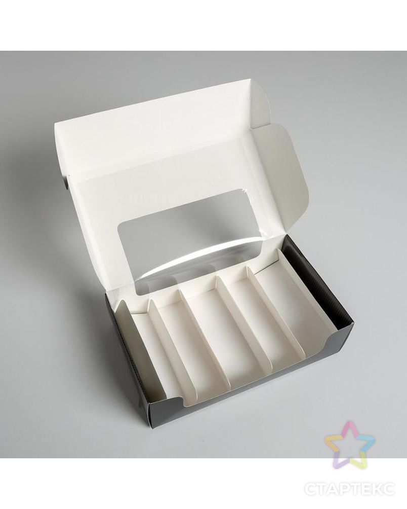 Коробка для эклеров с вкладышами - 5 шт "Подарок тебе", 25,2 х 15 х 7 см арт. СМЛ-107977-1-СМЛ0005233291 3