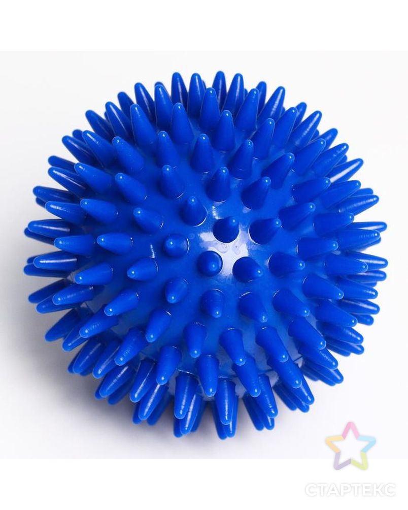 Развивающий массажный мячик с шипами , «Веселый Ёжик», d= 8 см, синий арт. СМЛ-138023-1-СМЛ0005239098 2