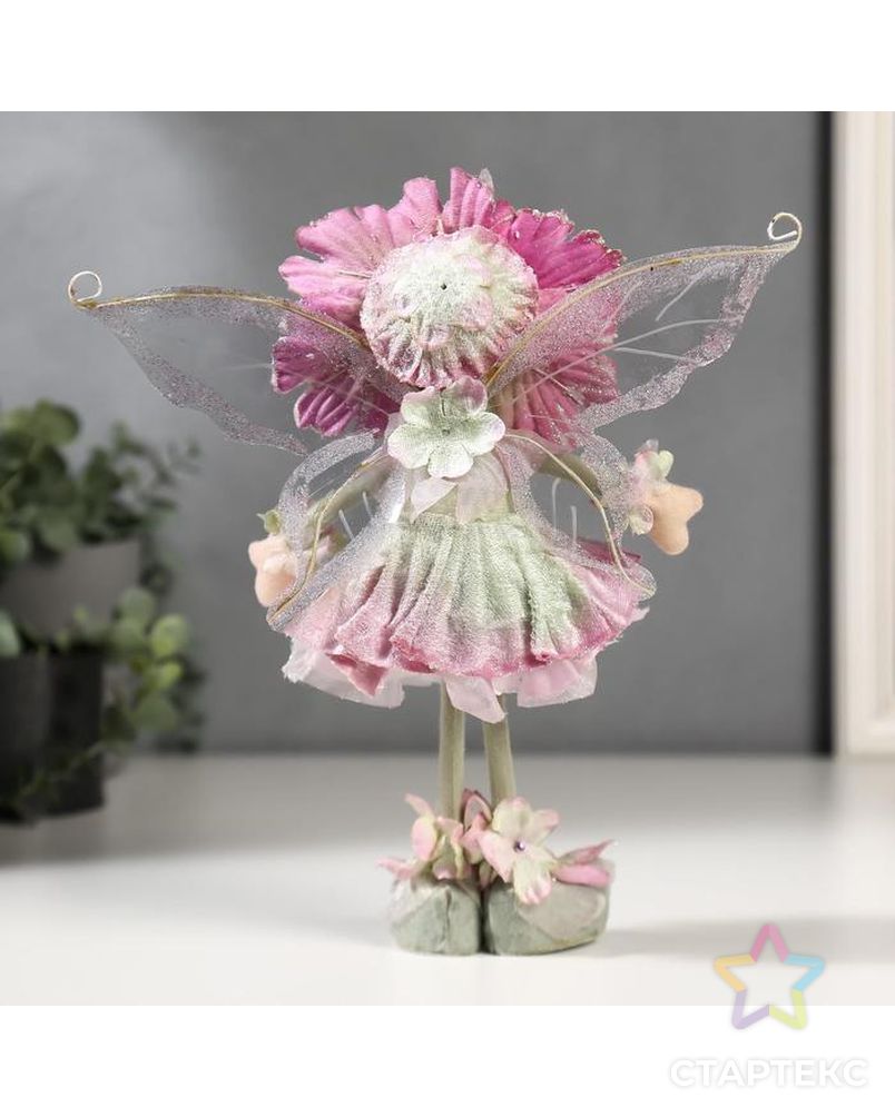 Кукла коллекционная керамика "Малышка-цветочек, сиренево-зелёный наряд" 30 см арт. СМЛ-137584-1-СМЛ0005243405 4
