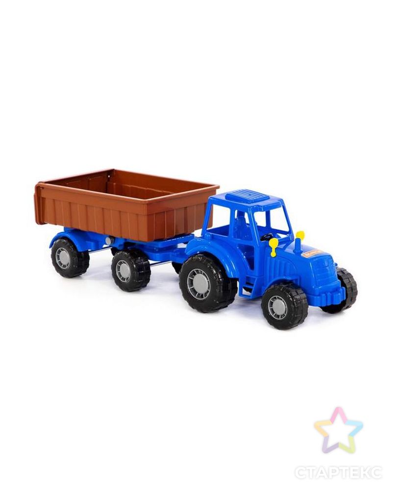 Трактор с прицепом №1, цвет синий (в сеточке) арт. СМЛ-91076-1-СМЛ0005244419 5