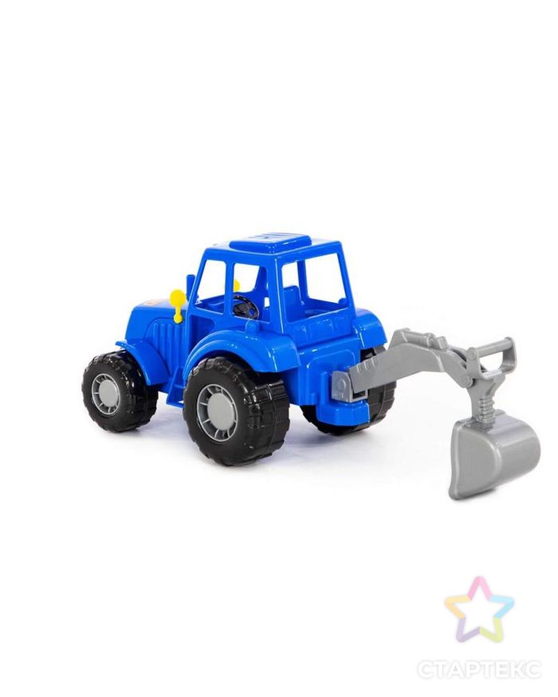 Трактор с лопатой, цвет синий (в сеточке) арт. СМЛ-91080-1-СМЛ0005244424 3