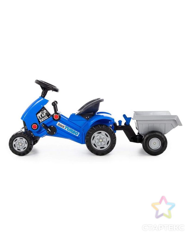 Толокар-трактор Turbo-2 с педалями, полуприцепом, цвет синий арт. СМЛ-91084-1-СМЛ0005244428 2