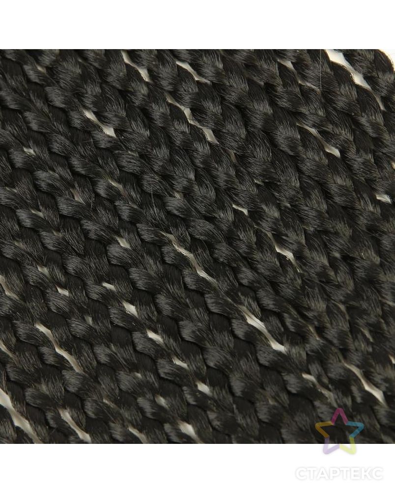 Афрокосы, 60 см, 15 прядей (CE), цвет чёрный арт. СМЛ-140301-1-СМЛ0005267880 2
