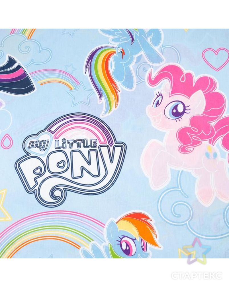 Постельное белье 1,5 сп Neon Series "Rainbow vibes" My Little Pony 143*215 см, 150*214 см, 50*70 см -1 шт арт. СМЛ-180363-1-СМЛ0005270995 4