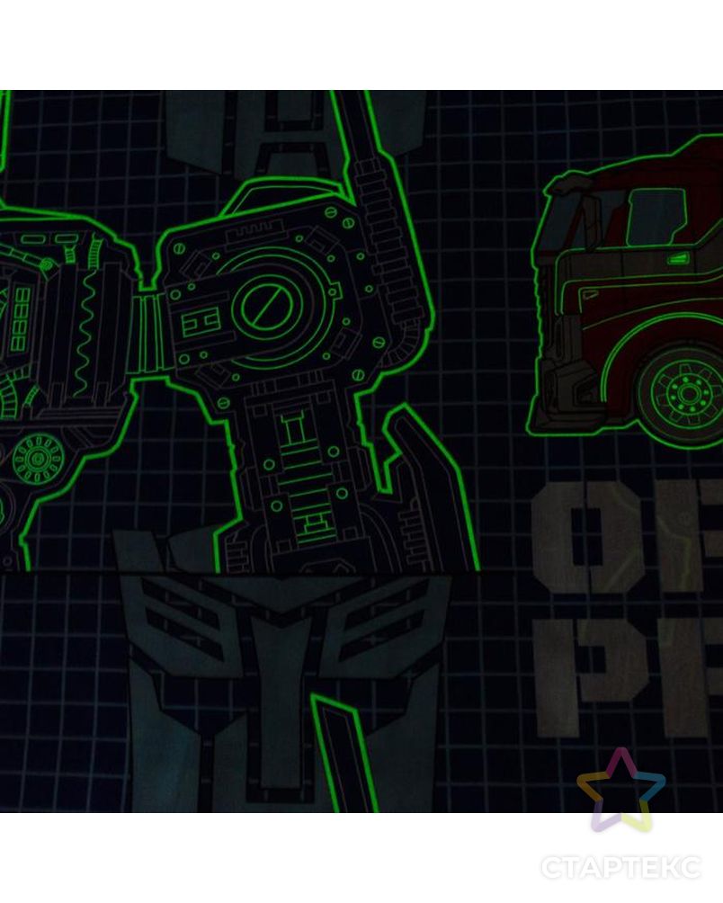 Постельное белье 1,5 сп Neon Series "Optimus Prime" Transformers 143*215 см, 150*214 см, 50*70 см -1 шт арт. СМЛ-180365-1-СМЛ0005270997