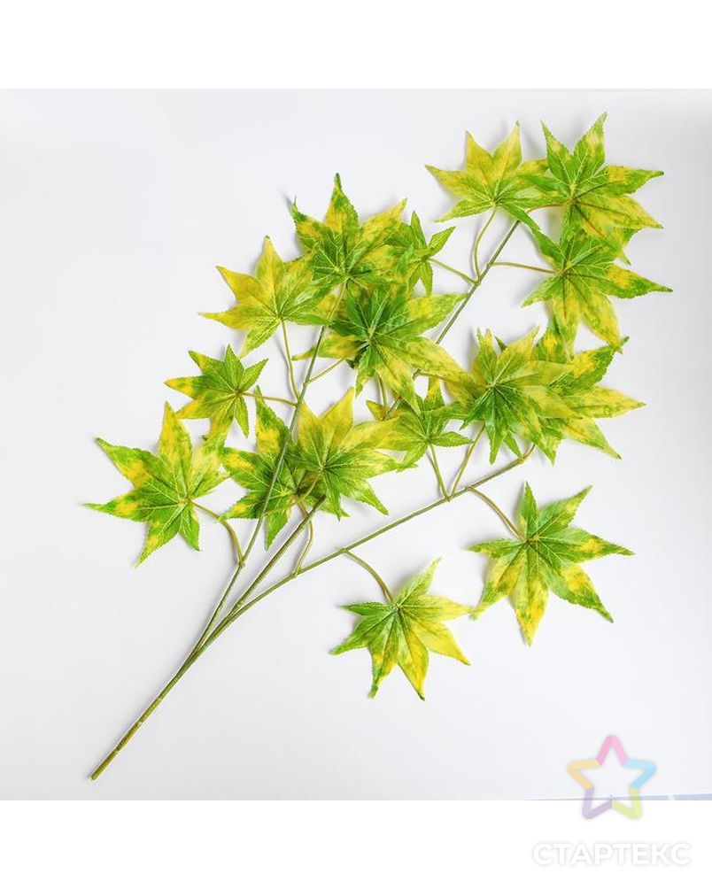 Декор «Листья на ветке» цвет зелёно-жёлтый арт. СМЛ-115825-1-СМЛ0005274853 1