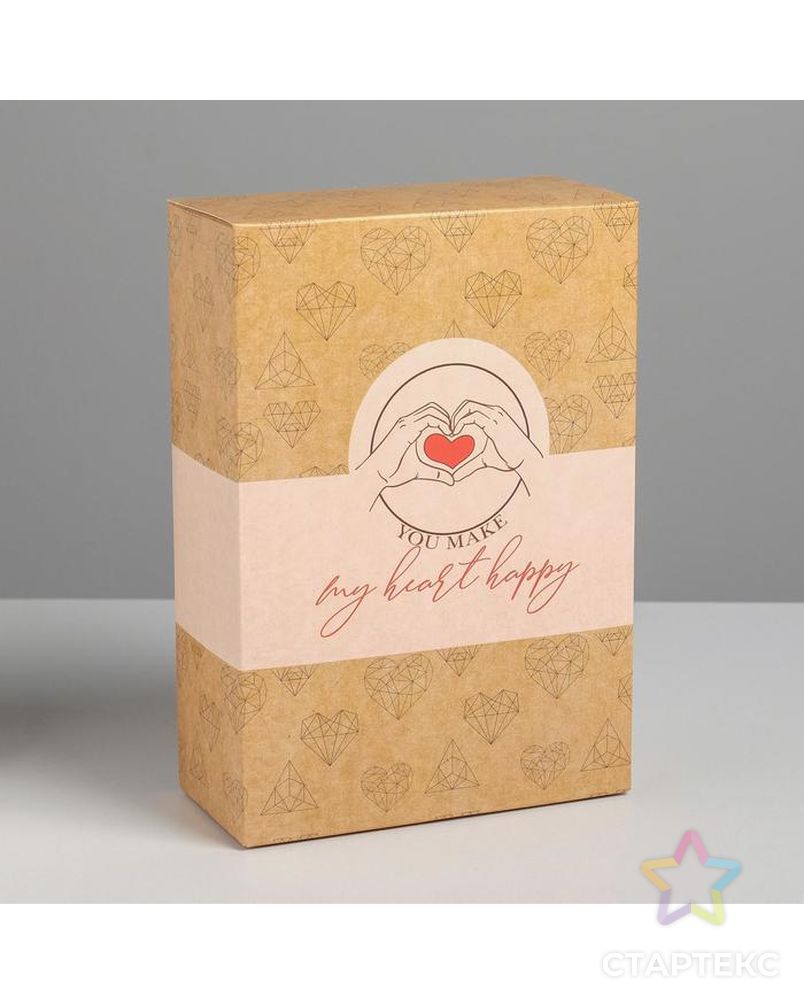 Коробка складная «С любовью», 16 × 23 × 7.5 см арт. СМЛ-112744-1-СМЛ0005276611 1