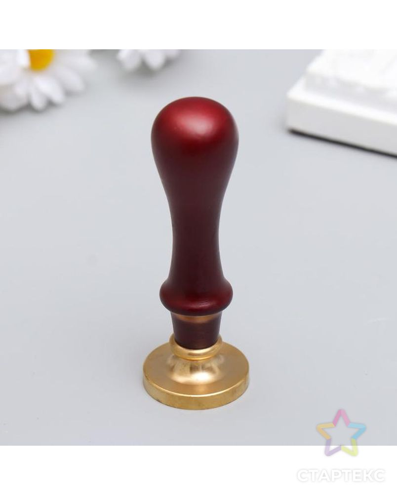 Печать для сургуча с деревянной ручкой "Инь-ян - китайский зонтик" 9х3х3 см арт. СМЛ-132771-1-СМЛ0005278925 3