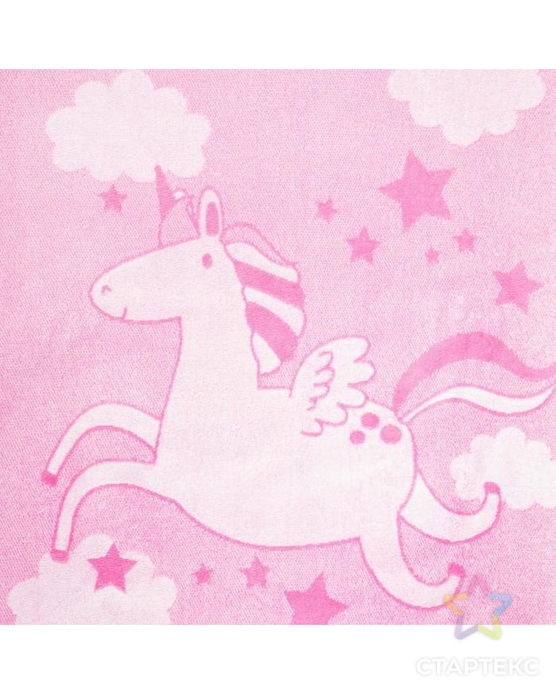 Полотенце махровое "Этель" Pink Unicorn, 70х130 см, 100% хлопок, 420гр/м2 арт. СМЛ-124711-1-СМЛ0005287918
