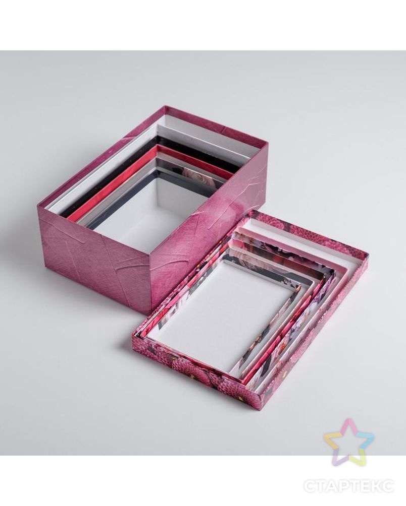 Набор подарочных коробок 6 в 1 «Цветочный», 22.5 × 12.5 × 7.5‒34.5 × 25.5 × 12.5 см арт. СМЛ-118327-1-СМЛ0005292699 11