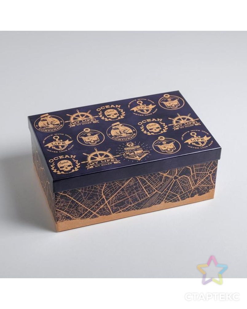 Набор подарочных коробок 6 в 1 «Морской», 22.5 × 12.5 × 7.5‒34.5 × 25.5 × 12.5 см арт. СМЛ-118328-1-СМЛ0005292700 4