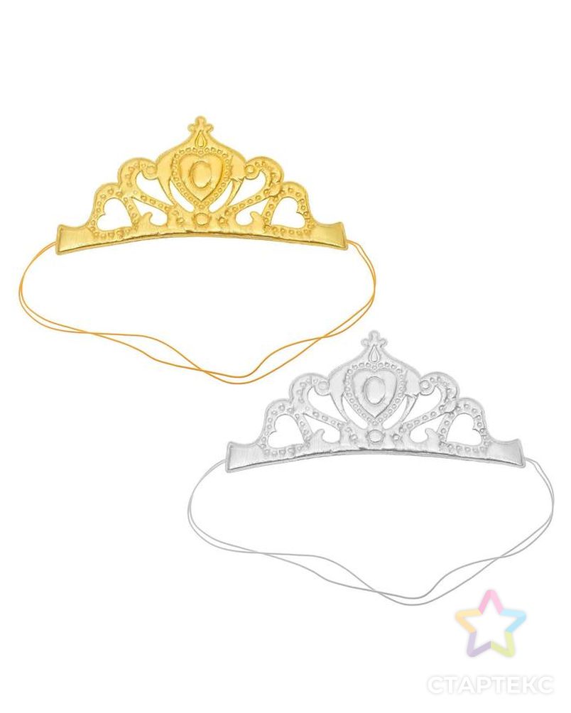 Корона "Принцесса" на резинке, цвета МИКС арт. СМЛ-106922-1-СМЛ0005296088 1