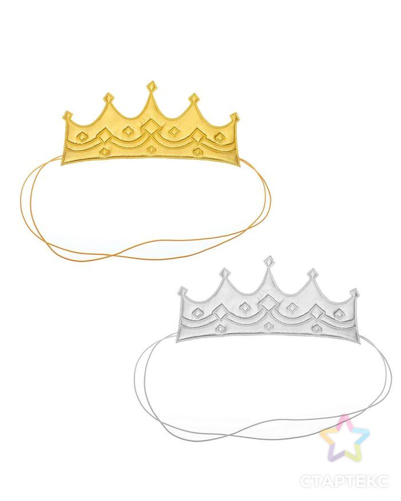 Корона "Царица" на резинке, цвета МИКС арт. СМЛ-106923-1-СМЛ0005296089 1