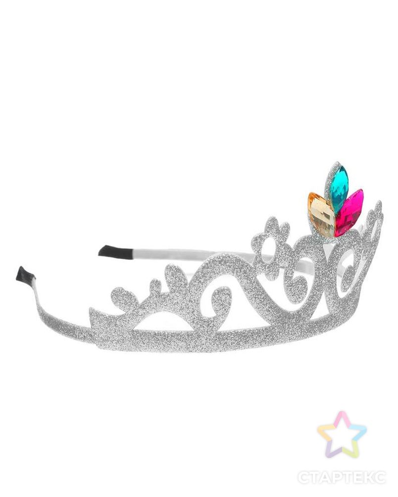 Корона на ободке "Царица", цвета МИКС арт. СМЛ-112562-1-СМЛ0005296787 3