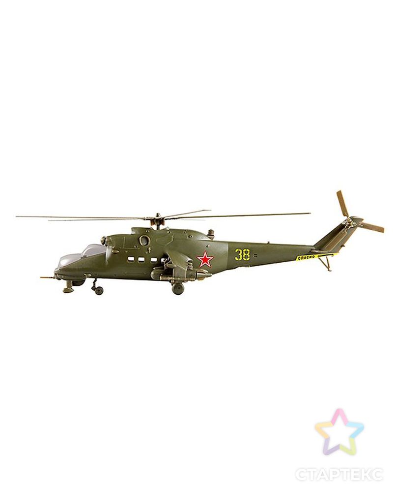 Набор сборной модели «Советский ударный вертолет Ми-24В», масштаб 1:144 арт. СМЛ-64585-1-СМЛ0000530129 3
