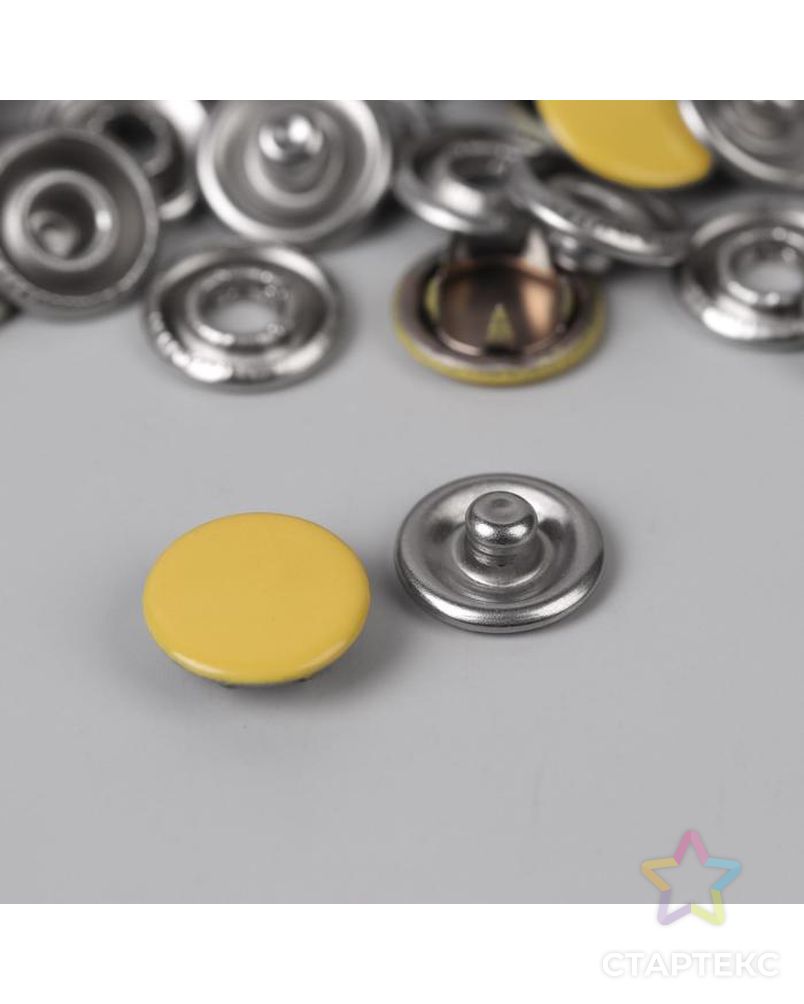 Кнопки рубашечные закрытые д.0,95см (D001 желтый металл) арт. СМЛ-117497-1-СМЛ0005306576