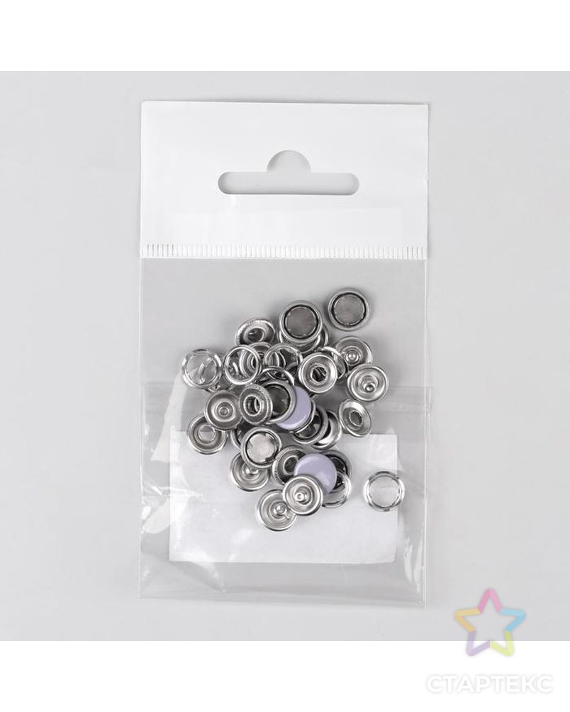 Кнопки рубашечные закрытые д.0,95см (D272 серый металл) арт. СМЛ-117501-1-СМЛ0005306580 3